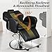 Baasha Premium Barber Chair, Professional Reclining Barber Chair for Home, All-Purpose Hair Chair with Heavy-Duty Steel Frame, Comfortable Braiding Chairs, Beauty Chairs with Removable Headrest - BLK