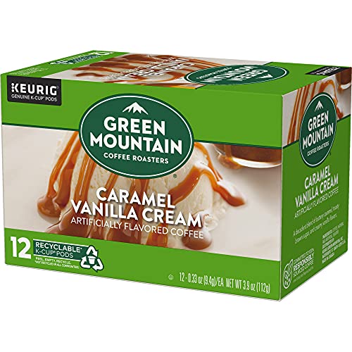 Image of Green Mountain Coffee Roasters Caramel Vanilla Cream Keurig Single-Serve K-Cup pods, Light Roast Coffee, 12 Count