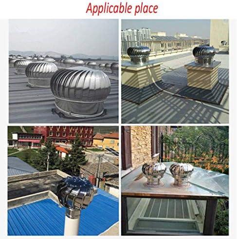 Spherical 304 Stainless Steel Chimney Cowl Cap, Thickened Exhaust Pipe Rainproof Rotating Spinner, 500MM Outdoor Air Outlet for Superior Weather Protection