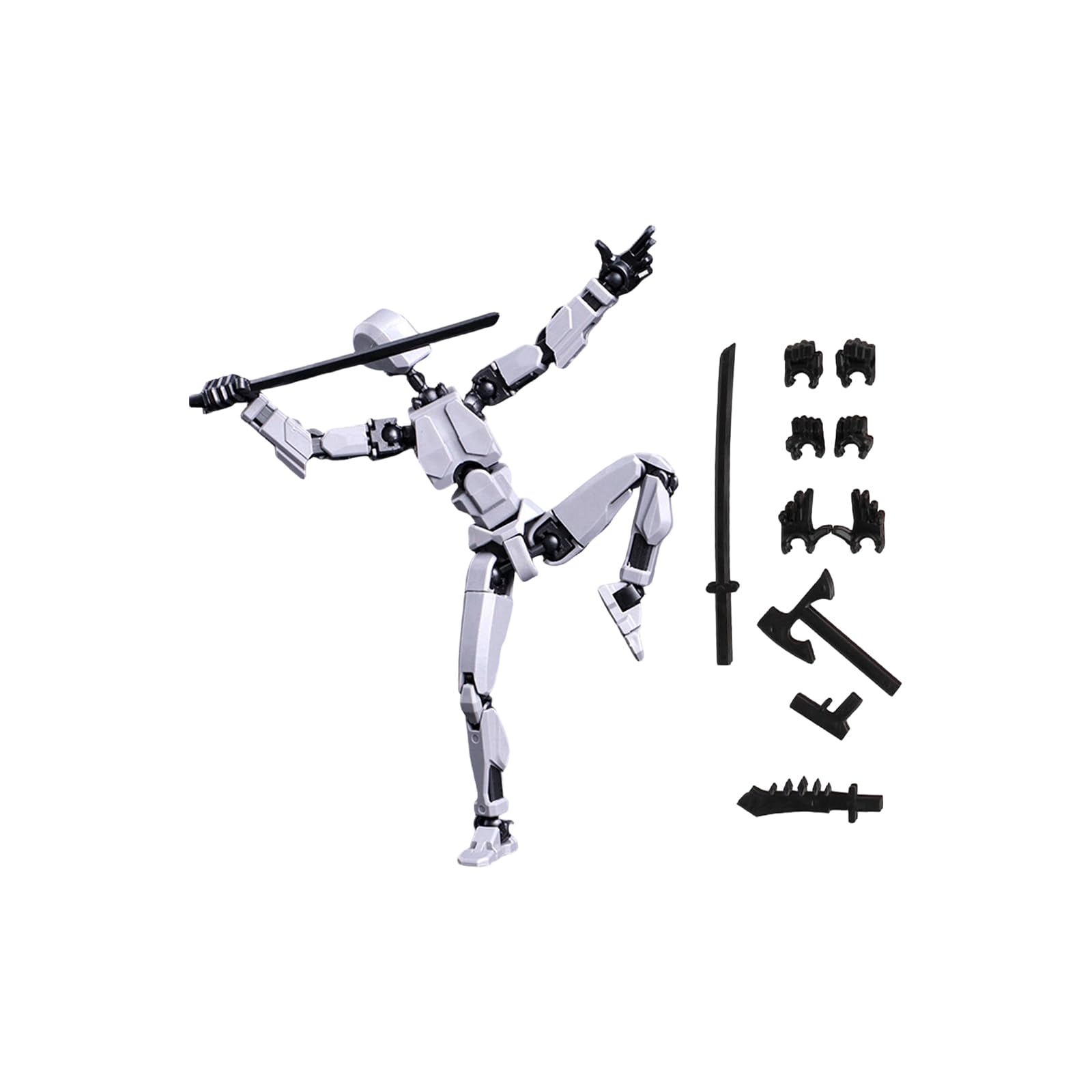 T13 Action Figure Hip Hop Multi-functional Doll Action Figures Toys Stick Multi Joints Movable Desktop Decoration A09