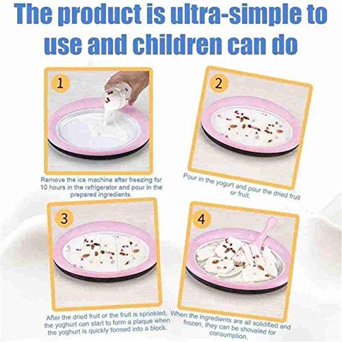 FSHOW Eiscreme-Rollmaschine Mini Gebratener Hersteller, Haushaltsgerollte Eismaschine mit 2 Spateln, Kinder DIY Fry… – Bild 6