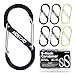 カラビナ s字  s字カラビナ フック 頑丈 アウトドア キャンプ 釣り 防サビ 6個セット (セッ卜E)