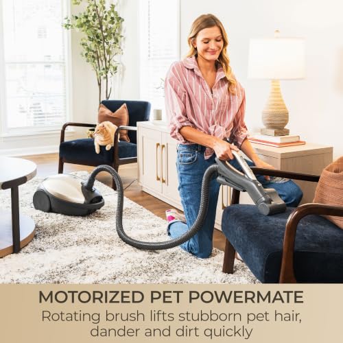 Image of Kenmore Elite Ultra Plush 700 Series Bagged Canister Vacuum | 2-Motor System, Powerful Suction, HEPA Filter, Pet PowerMate for Pet Hair, Thick Carpet, Hard Floors, Stairs and More - 81714