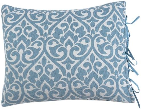 Stylemaster Home Products Twill and Birch Bryce Reversible Chenille Sham, Standard, Sea Breeze