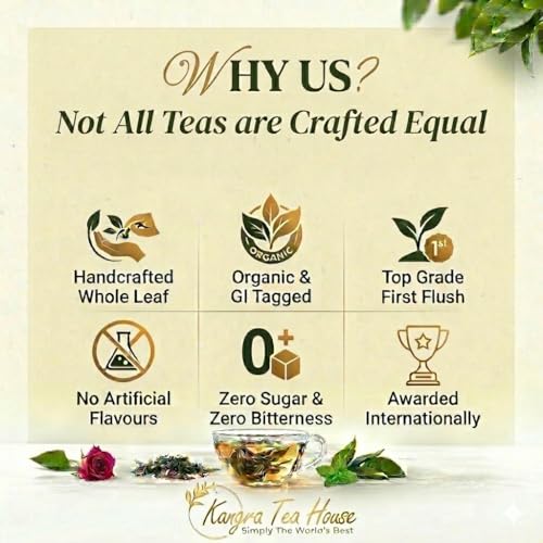 Image of Kangra Tea House Organically Grown Ginger Mulethi Green Tea for Joint Pains, Helps in Arthritis|Cough & Cold Relief (20g= 20 - 30 cups) - Richest Source of Antioxidants - TriniTEA 20g
