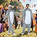 LPLKON Donkey Onesie Costume Unisex Adult - Grey Hooded Animal Outfit for Halloween, Cosplay, Costume Party (M)