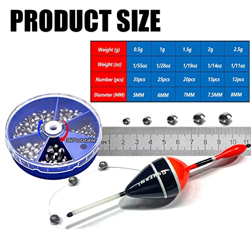Gourami Fishing Weights Sinkers,230pcs/107pcs Lead Split Shot Weights,Removable Round Fishing Sinkers