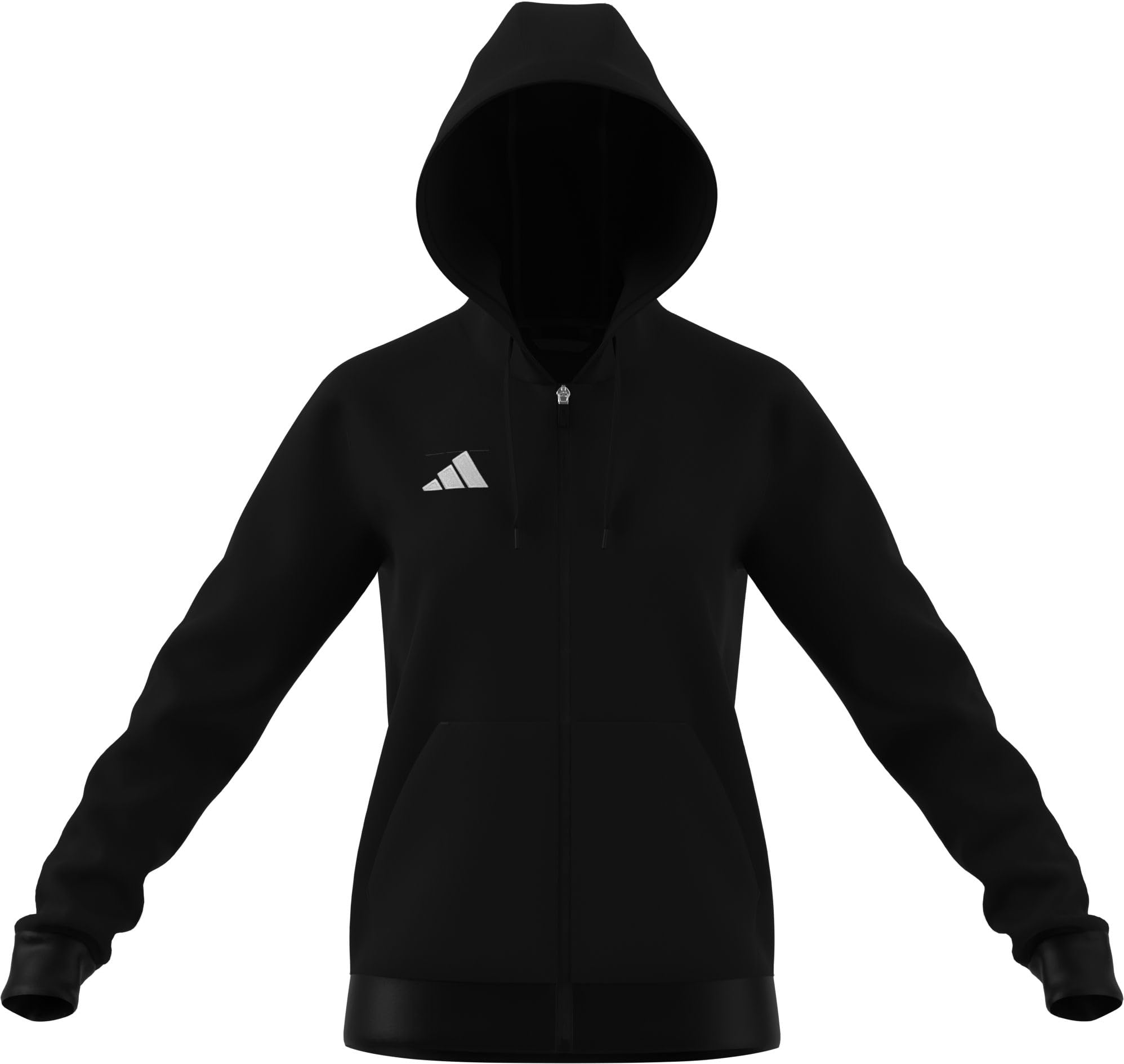 adidas Women's Entrada26 Full Zip Hoodie Sweatshirt, black/white, XS