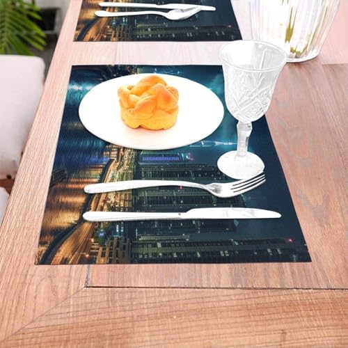 Sets de table pour mariages et fêtes jolis modèles tissés lavables - 6