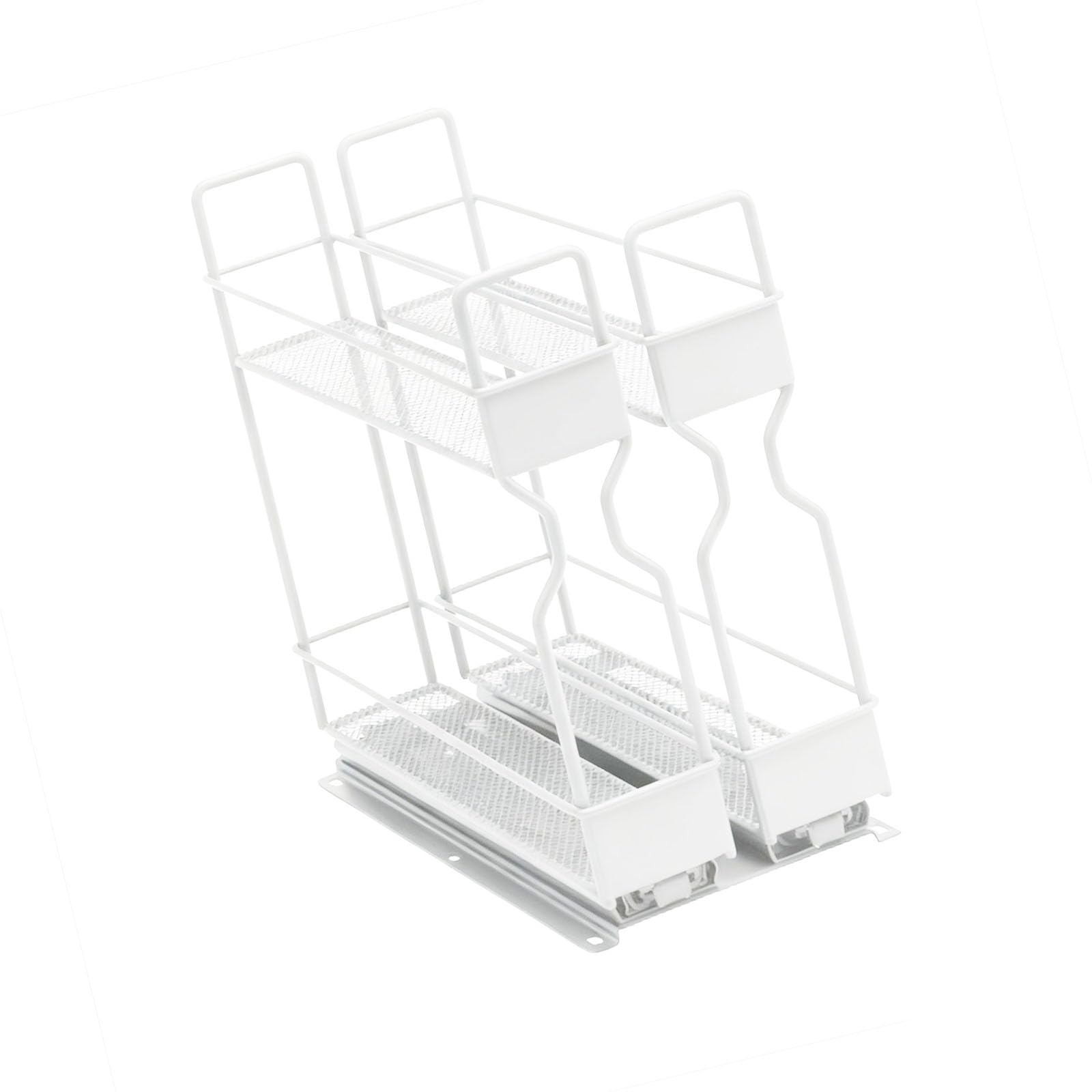 Msioytog Compact 2 Section Seasoning Container Slide Mechanism Carbon Steel Construction for Cabinet Arrangement Easy Access Seasoning Storage