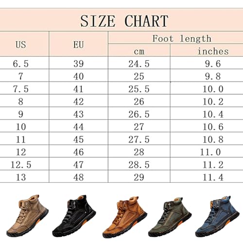 Sawbehind Mens Shoes, Saw Behind Men's Comfortable Handmade Leather Boots, Outdoor Leather Boots, Waterproof, Arch Support2