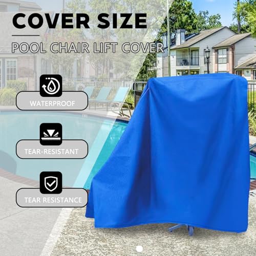 Funda Protectora para Silla Elevadora de Piscina Azul 5"x4" miniatura 3