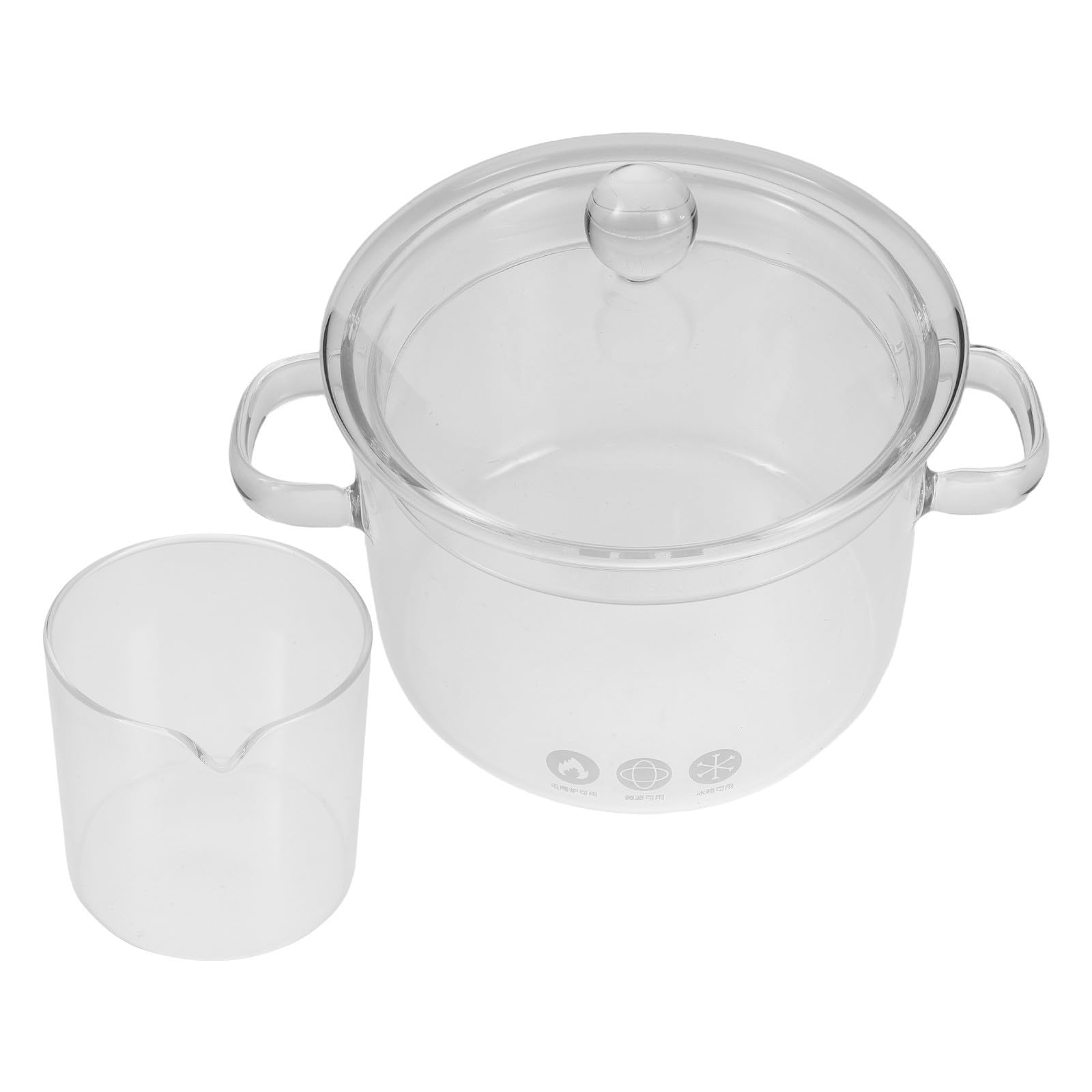 BESTOYARD Extractor de Hidrolato de Rosa de Vidrio de Borosilicato con Doble Asa y Alta Capacidad, Apto para Cocina y Extracción de Hidrolato Herbal, Tamaño 15x15x10.5 Cm