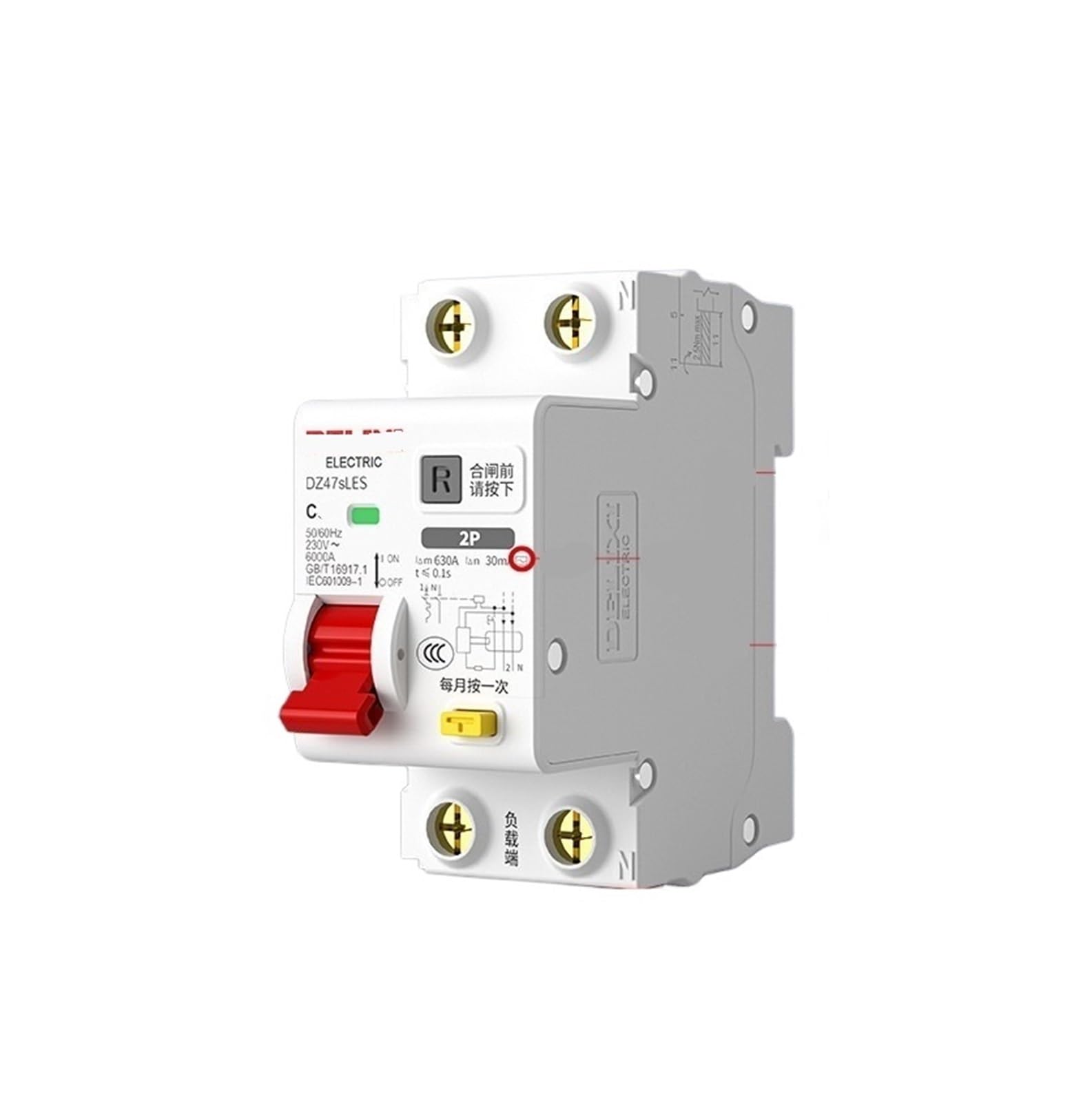JNVFTCUX DZ47 Small Type C Leakage Protection Circuit Breaker 2P Double in and Out(2P32A)