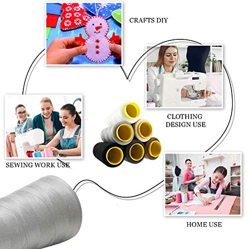 6 rollos hilo para overlock 3000 yardas BBTO miniatura 6