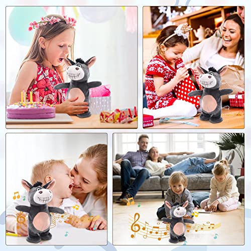 Emoin Walking Donkey Stuffed Animal Pets Alive, Singing Donkey Plush Baby Toy Repeat What You Say Crawling Toy For Toddlers Girls Boys Baby Toys 6 To 12 Months Birthday Gift #TOP5