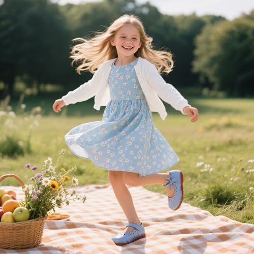 Image of Flaryzone Toddler Little Girl Mary Jane School Uniform Oxfords Flat Dress Shoes