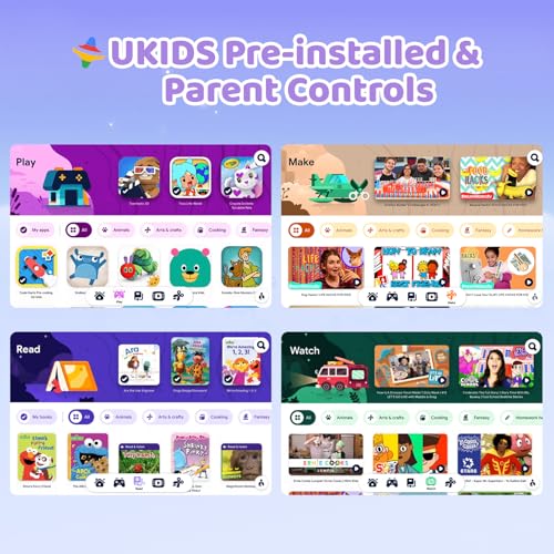 Image of Urao Kids Tablet, Android 16 Tablet for Kids 10 inch with Case, 24GB RAM 64GB ROM 1TB TF Card Expandable for Toddler Children, Parental Control, Dual Camera, WiFi,Gift