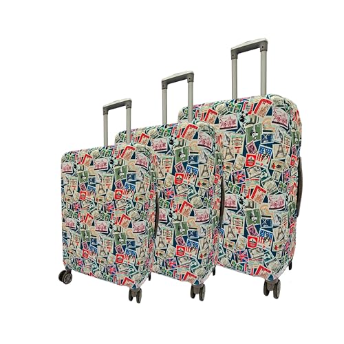 Image of Printed Travel Luggage Cover for Suitcase - Stretchable & Scratchproof Trolley Bag Protector