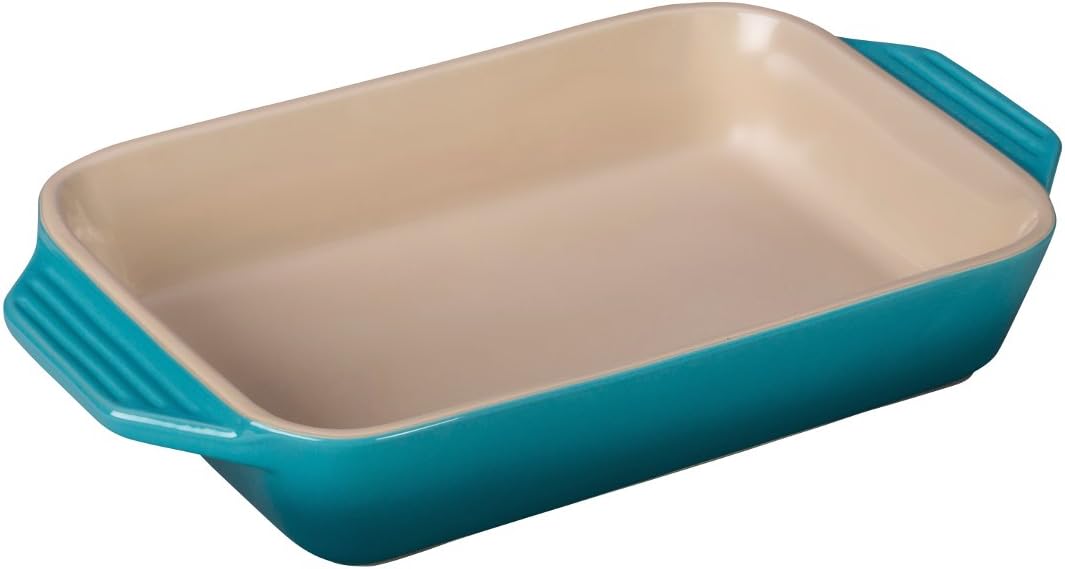 Le Creuset Stoneware Rectangular Dish, 1.8 qt. (10.5" x 7"), Caribbean