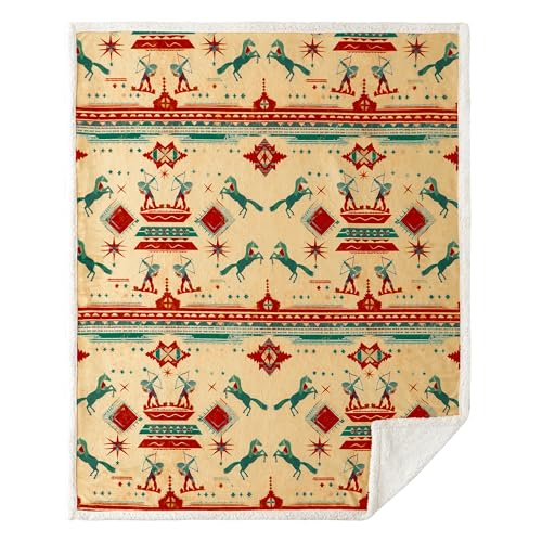 Image of Paseo Road Indigo Hill by HiEnd Accents Arizona 54x68 Sherpa Throw Blanket