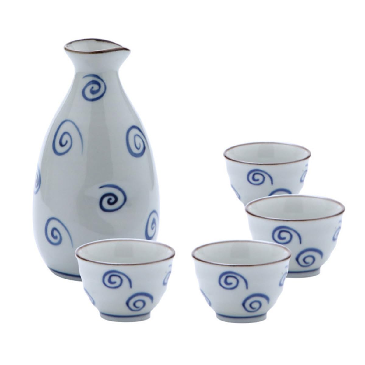 Juego de sake de cerámica japonés juego de vajilla con tazas elegantes para hogar