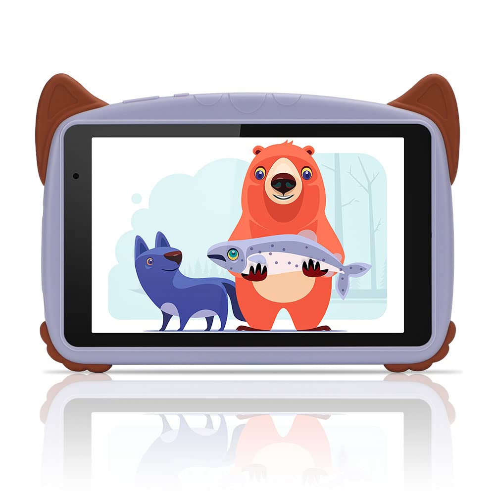 C idea 8 Inch Kids Tablet,Google Android 12 Tablet for Kids,32GB ROM+128GB Expand,Full HD Eyes-Protection Display,2MP +5MP Dual Camera,WiFi Children Tablet with Kid-Proof Case(Purple)