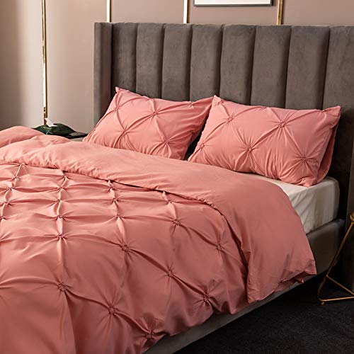 Housse de Couette 220x240 Rouge Clair Motif Géométrique