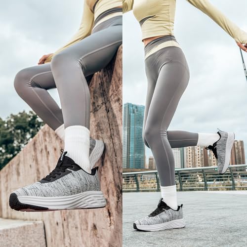 Image of Wide Toe Box Shoes Women Sneakers Extra Wide Width Arch Support Non-Slip Tennis Athletic Ultralight Running Shoes for Women Walking Diabetic Plantar Fasciitis Footwear 6-12