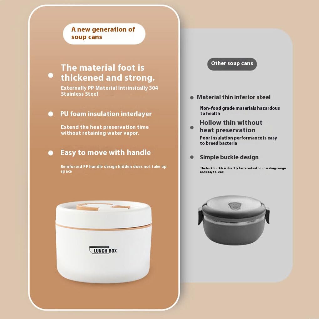 Fiambrera térmica de acero inoxidable para comida caliente en cualquier lugar, caja portátil con aislamiento térmico de 2/3/4 compartimentos, 4 Uds.