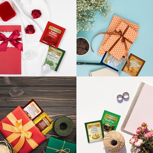 Image of Twinings 48 Tea Bags Herbal Variety Pack - 8 Flavors Individually Wrapped, Mix of Black, Green, and Herbal Teas, Perfect Tea for Any Occasion