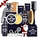 Christmas Beard Care Kit for Men, LIONMANE Beard Grooming Kit- Beard Balm, Beard Wash & Oil,Comb,Brush,Scissors,Hair Thinning Comb, Anniversary Birthday Thanksgiving Gifts for Husband/Boyfriend/Dad