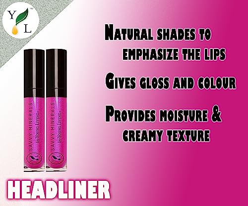 Savvy Minerals Young Living Lip Gloss, Headliner, (Pack Of 2) #TOP3