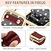 uxcell Travel Jewelry Case for Women, Genuine Leather Mini Jewelry Box Vintage with Kiss Lock Small Coin Purse for Ring Earring Necklace Bracelet Watch, Green