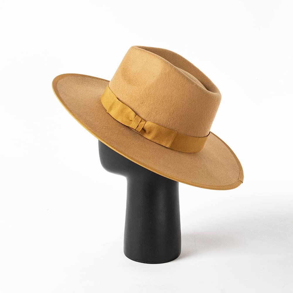 Lack of Color Wide Brim Felt Hat in Camel Teak Rancher - Wool Felt Fedora Hat (Brown) | Lack of Color [US] main image 2