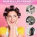 Hair Rollers, 12 Pack Hair Curler Small Hair Rollers for Women, Self Grip Hair Roller with Clips, Pink