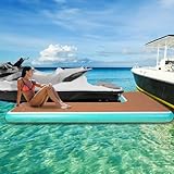 ACWYENN 8FT L-Shaped Inflatable Jet Ski Dock, Inflatable Boat Bumper Fender for Docking and Storing Your Jet Ski, Yachts, Fishing Pontoon Boat (Left)