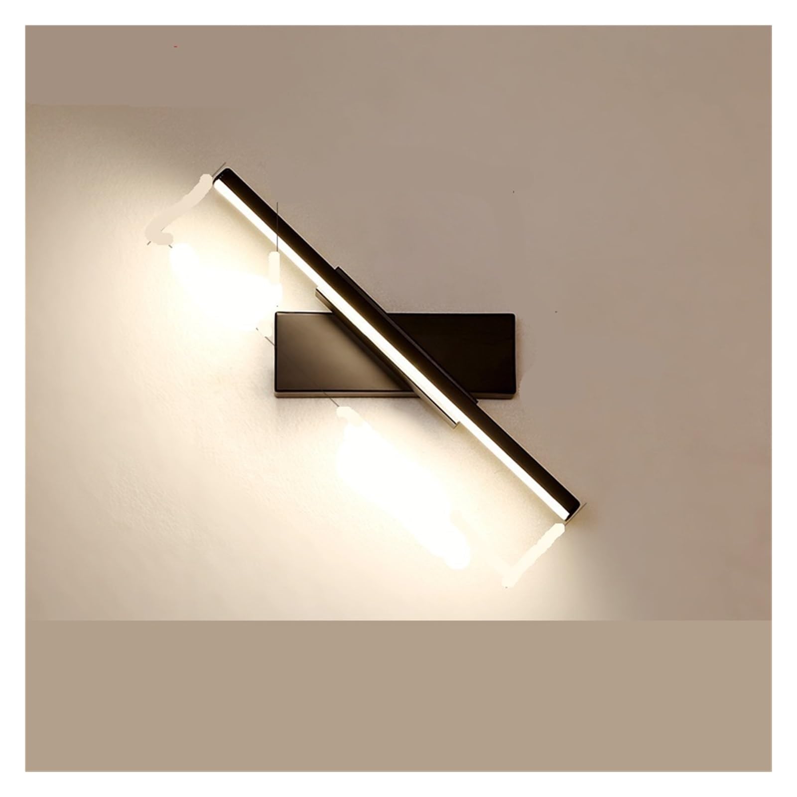 Applique chambre design noir orientable luminaire couloir 7W