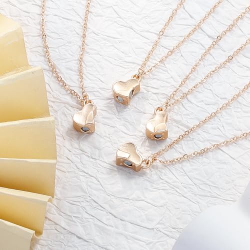 Image of Sunflower Jewellery Friendship Necklace for 3 4 Stainless Steel Heart-Shaped Necklace /Bracelet Three Hearts Composed of Friendship Necklace /Bracelet, Gifts for Friends