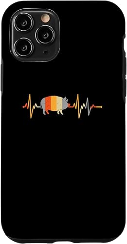 Vista 25 de iPhone 12 mini heartbeat pig farmer pig farmer heart line Case