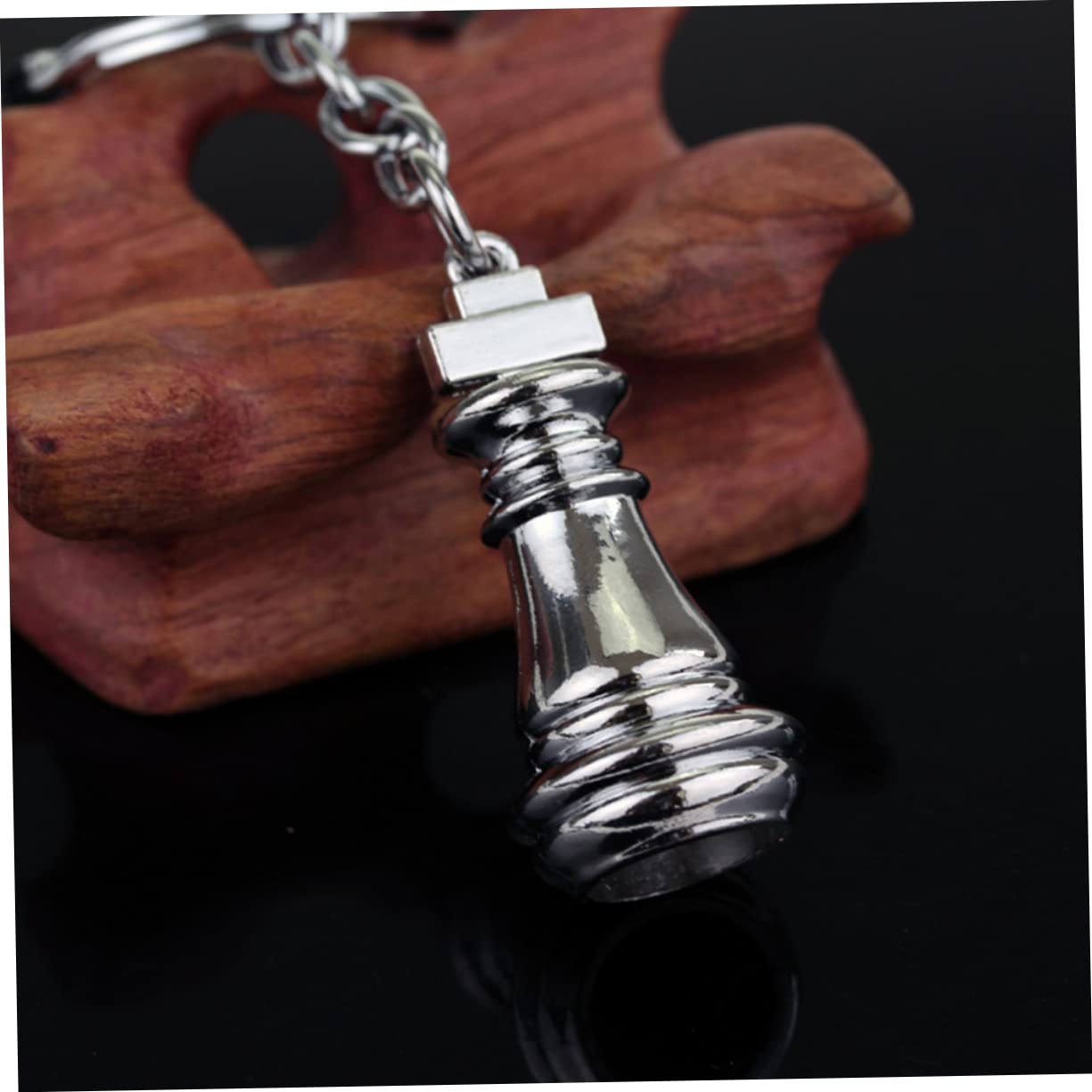 SHERCHPRY 8 portachiavi da appendere a forma di scacchi, regalo di compleanno, anello a catena, portachiavi a scacchi