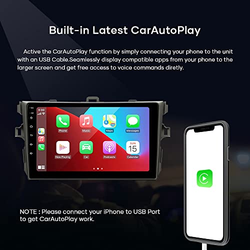 MCWAUTO Rádio Toyota Corolla Sienna 2003-2018, Android 11, carro, rádio de 9 polegadas, reprodutor d
