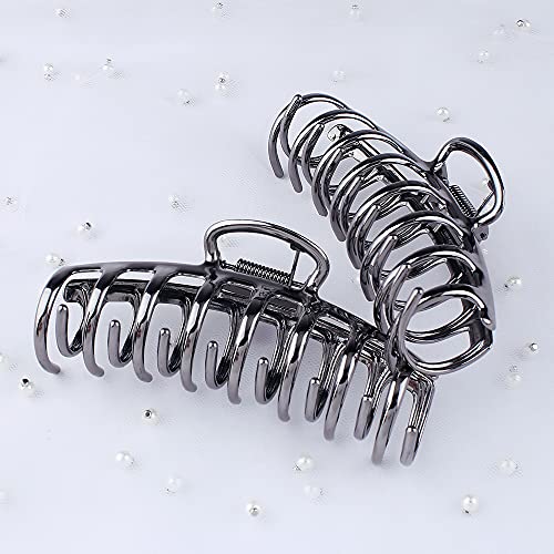 Metal Hair Claw Clips, Claw Hair Clips, Black Hair Claw Clips Metal Hair Claw Clips for Thick Hair, Banana Hair Clips Big Jaw Clips for Hair Clamps Large Hair Claw Clips for Women Metal
