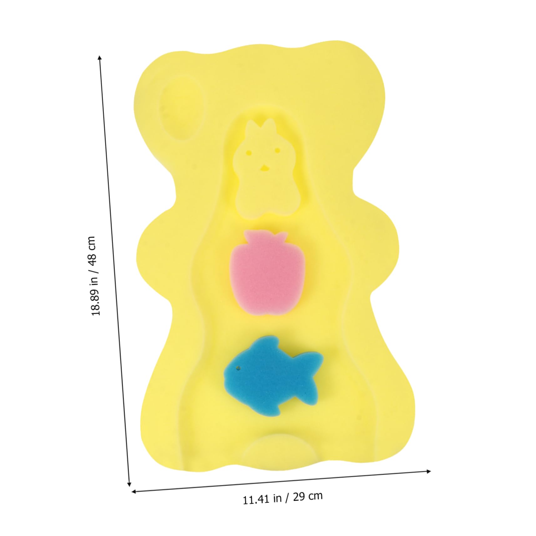 UPKOCH Almohadilla Bañera Bebe de Esponja Antideslizante Secado Rápido para Baño Infantil Forma de Oso, Adecuado Hora del Baño