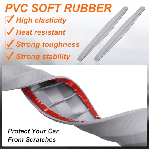 Garniture de pare-chocs auto grise bande anti-collision robuste 4pcs - 3