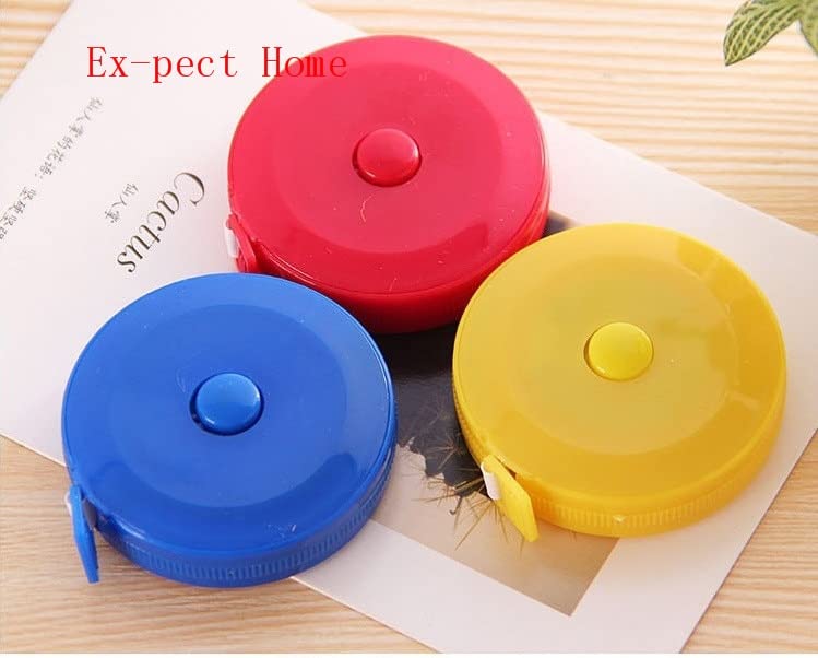 300pcs 1.5m Retractable Ruler Small Round Tape Measure 60inch Plastic Measuring Tape