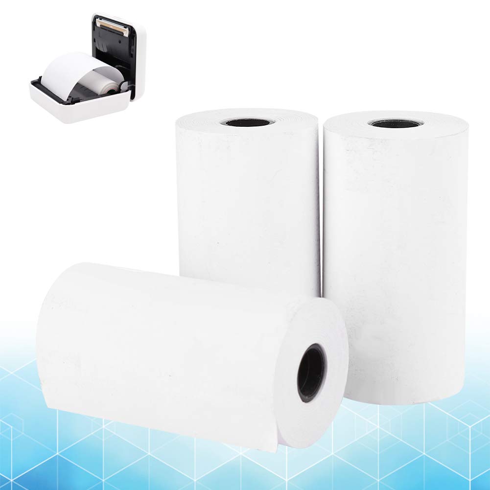Shanrya Thermal Paper, Printer Accesory, AntiOil 56MM 3PCs Durable 56 x 30mm White for Peripage Printer - Image 2
