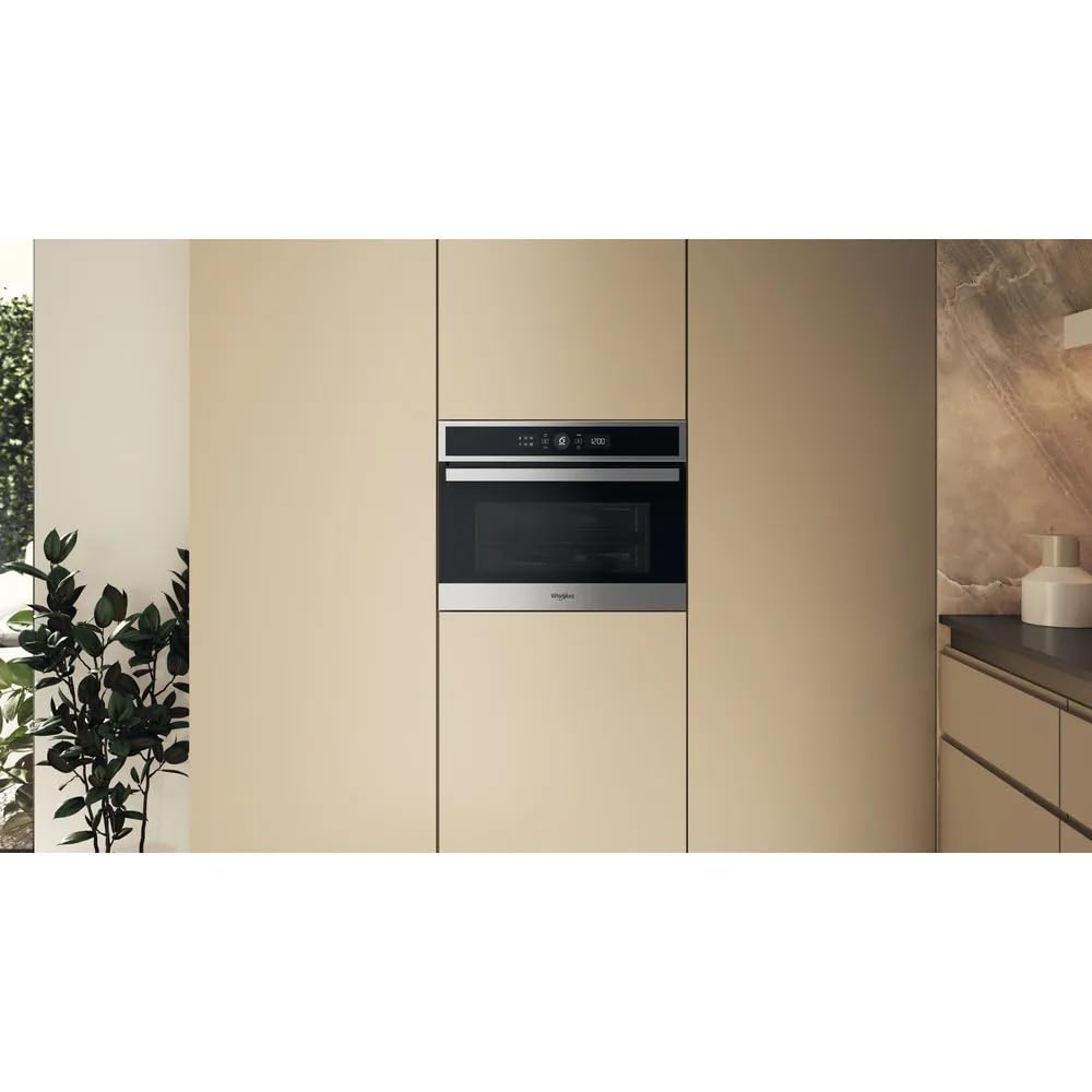 Whirlpool WMW47HMXI Forno a Microonde da Incasso Combinato con Grill, 40 Litri, 900 Watt, 60 cm, Funzione Crisp, Tecnologia 6° Senso, JetDefrost 3D, colore Nero e Acciaio Inox