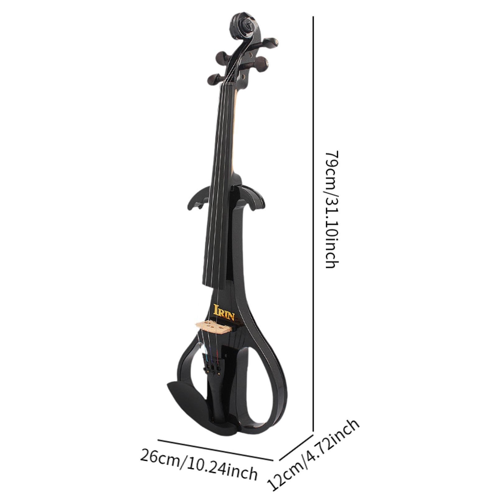 Juego de violín eléctrico con Estuche de Transporte, Instrumento Musical de iniciación con Accesorios, tamaño Completo 4/4, para interpretación de Adolescentes.