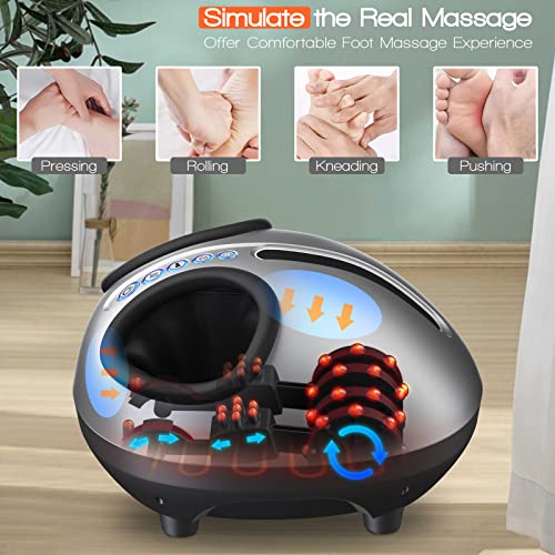 Giantex Shiatsu Foot Massager Machine With Deep-Kneading Air Compression & Heat,3-Different Intensity Heel Massage Rolling For Home Or Office Use Auto-Off Timer Removable Cover Foot Massagers (Black) #TOP1